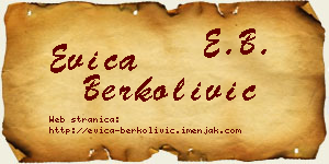 Evica Berkolivić vizit kartica